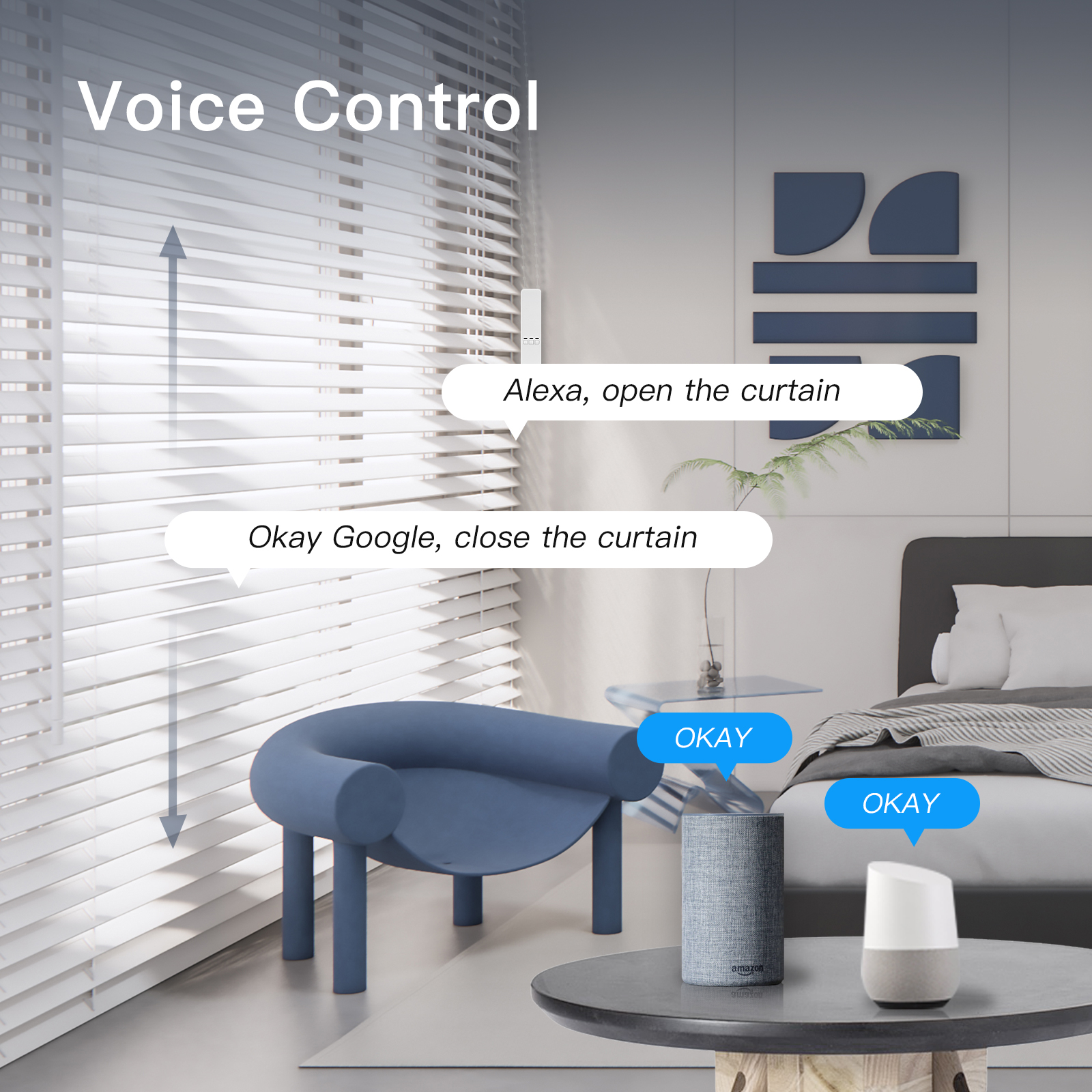 Tuya WiFi Smart Motor for Electric Chain Roller Blinds Shade Shutter Drive with RF Remote & Smart Life App Alexa Google