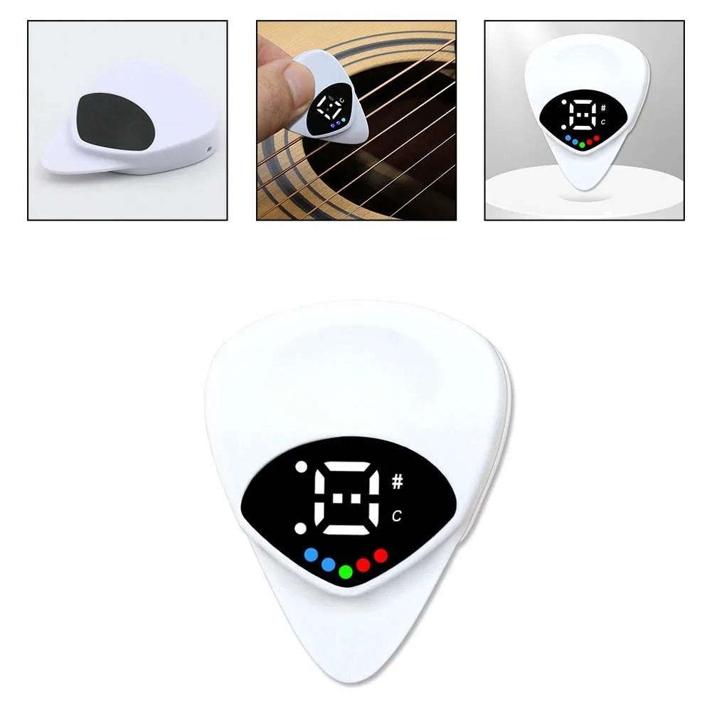 2 in 1 Guitar Pick and Tuner for Acoustic Electric Guitar Bass and Mandolin