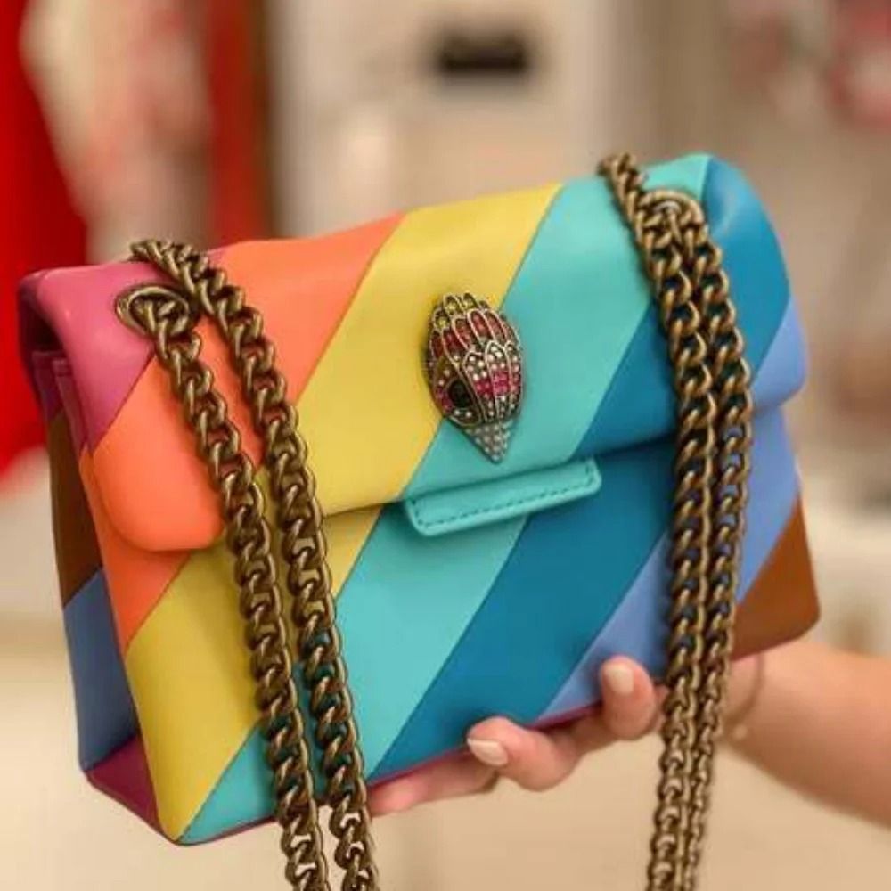 Eagle Head Rainbow Chain Shoulder Bag Light Luxury Crossbody