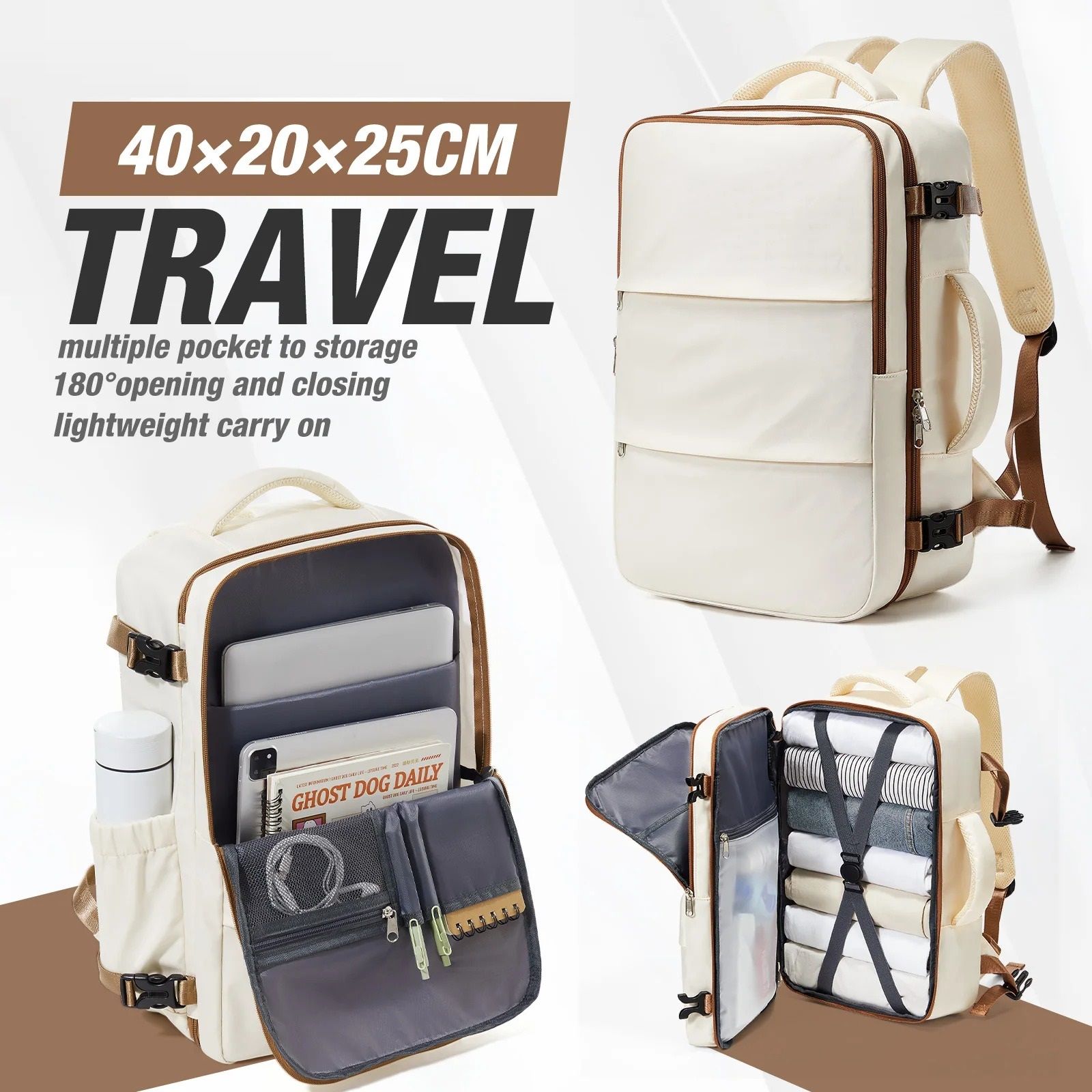 Cabin Travel Backpack 15.6-inch Laptop Compartment Water Resistant