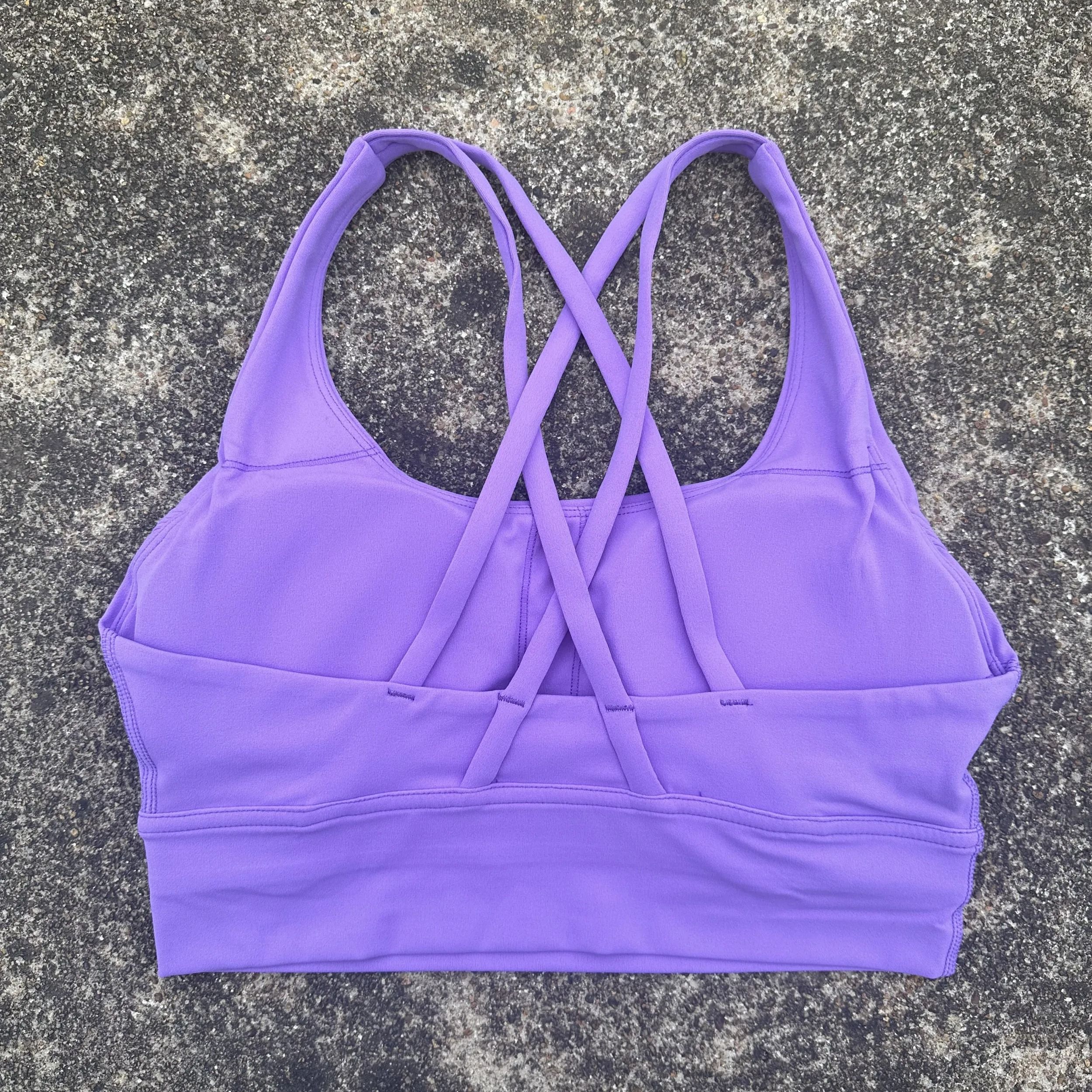 PowerCross High Strength Fitness Bra Cross Back Padded Top