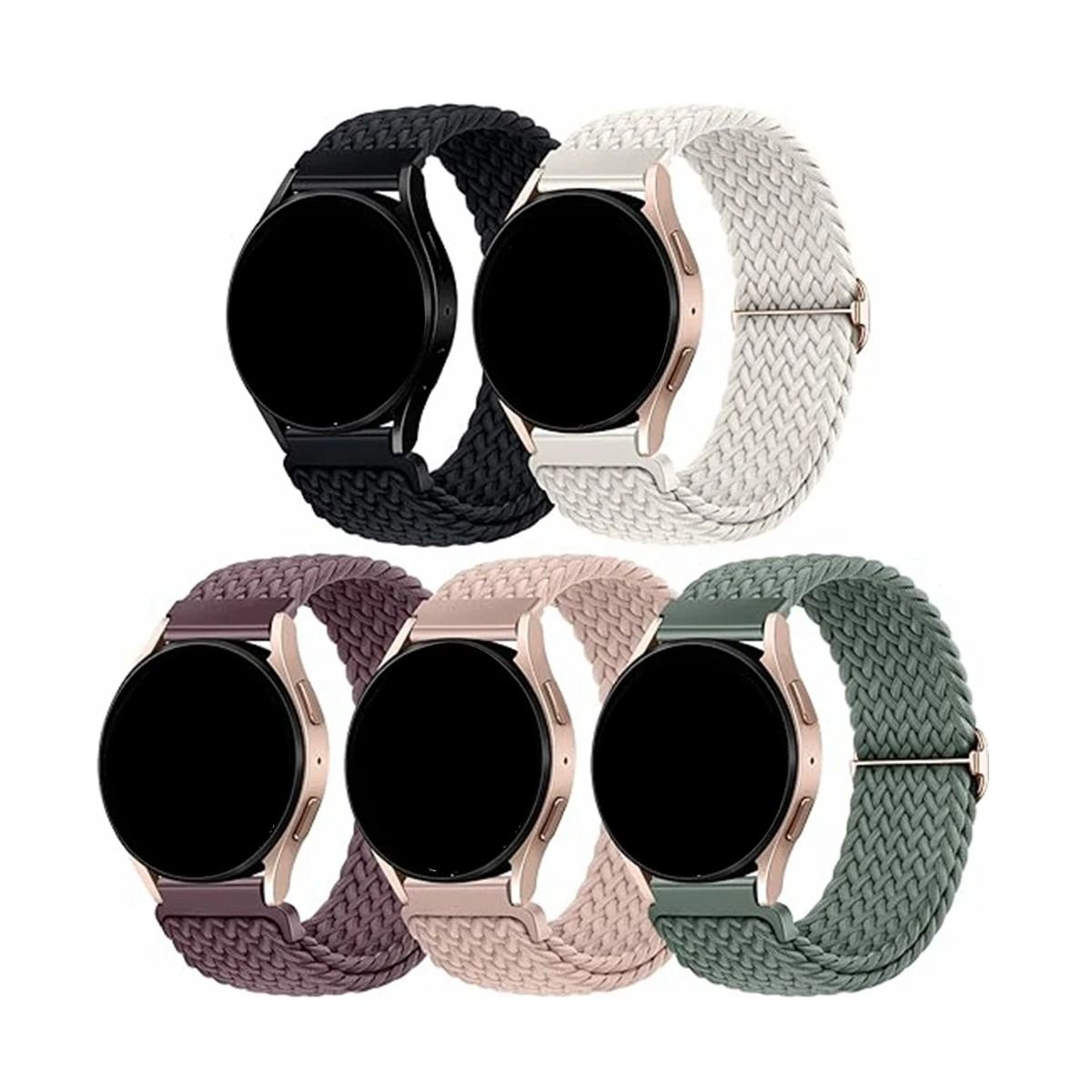 Quick Release Braided Loop Strap 18mm 20mm 22mm for Smart Watches