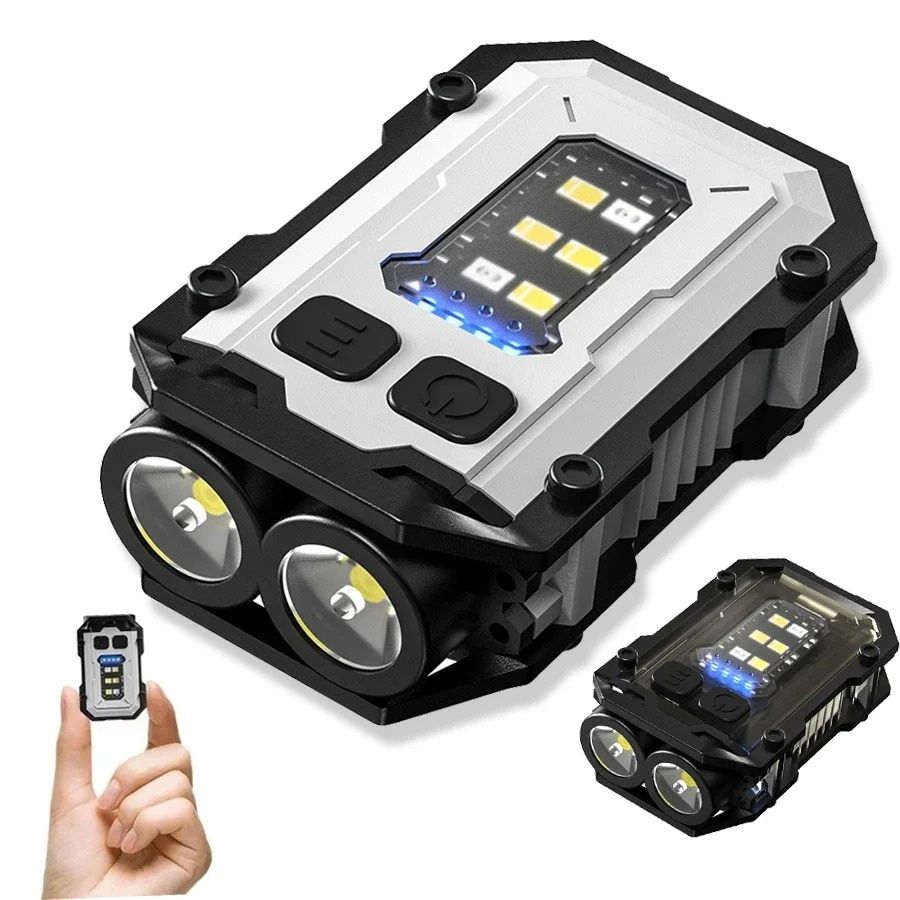 Rechargeable Mini COB LED Keychain Flashlight with Magnetic Base