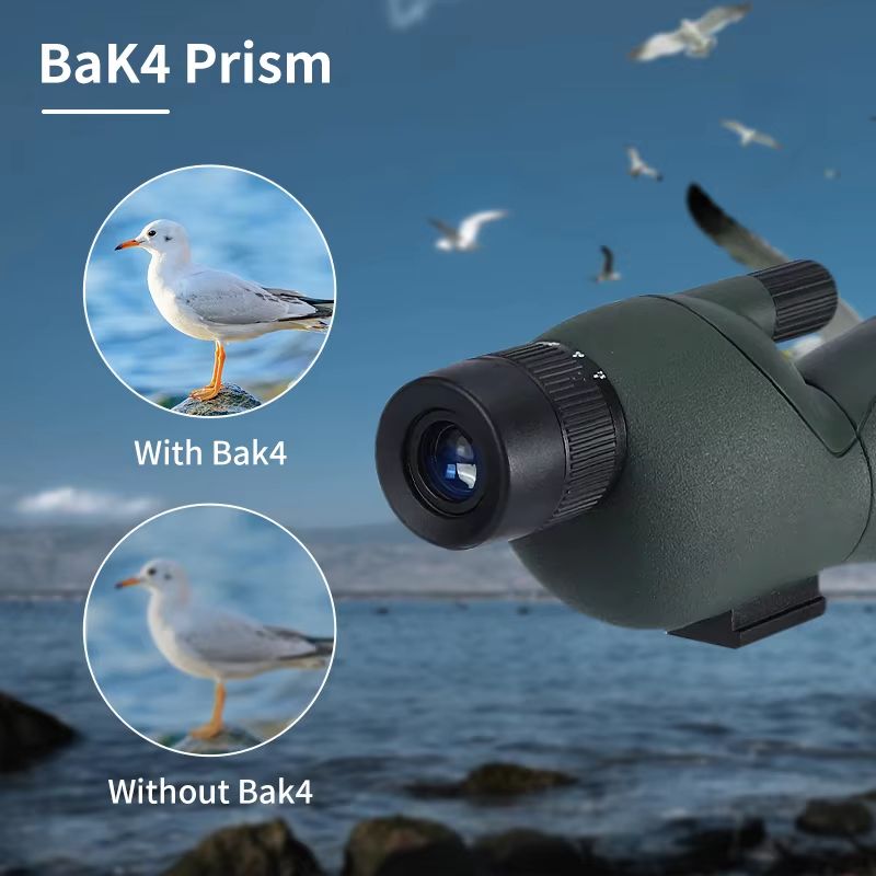 25-75x60 Zoom Spotting Scope Monocular with BAK4 Prism and ED Lens