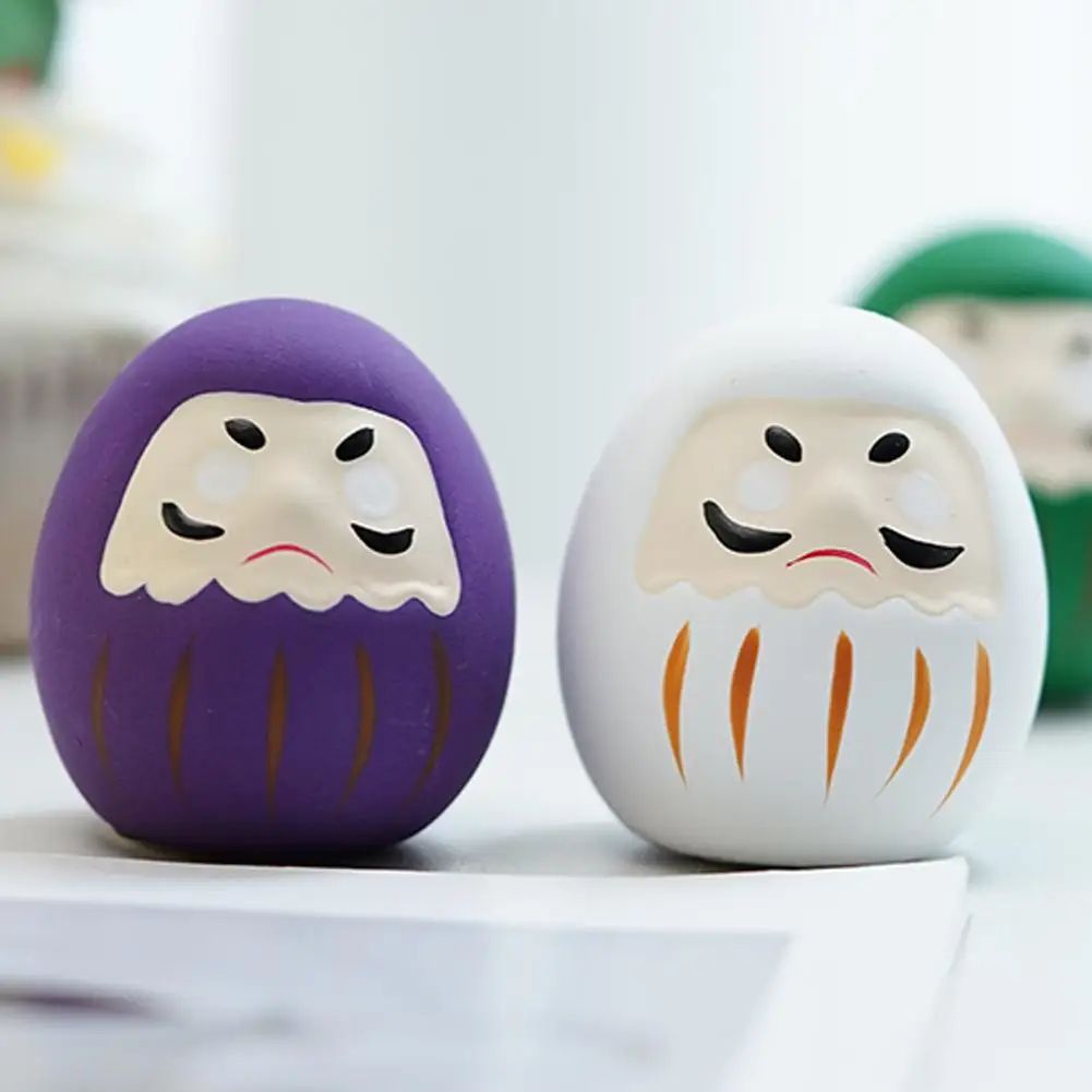 Mini Ceramic Daruma Doll Lucky Charm