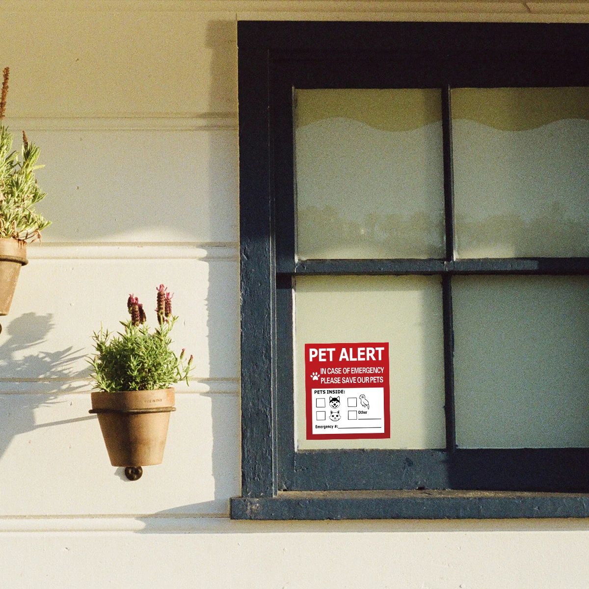 Pet Alert Emergency Window Sticker Set