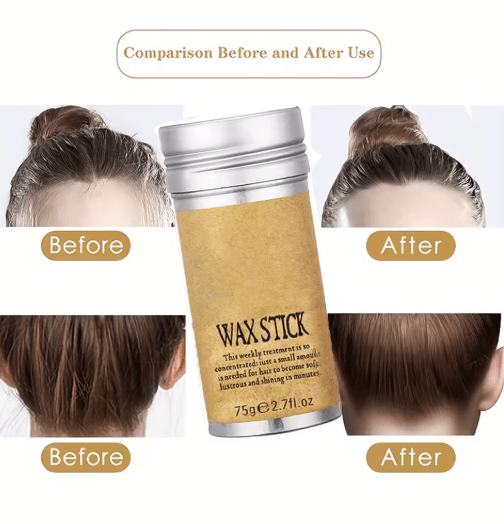 Sleek Finish Hair Wax Stick – Anti-Frizz Edge Control & Styling Essential