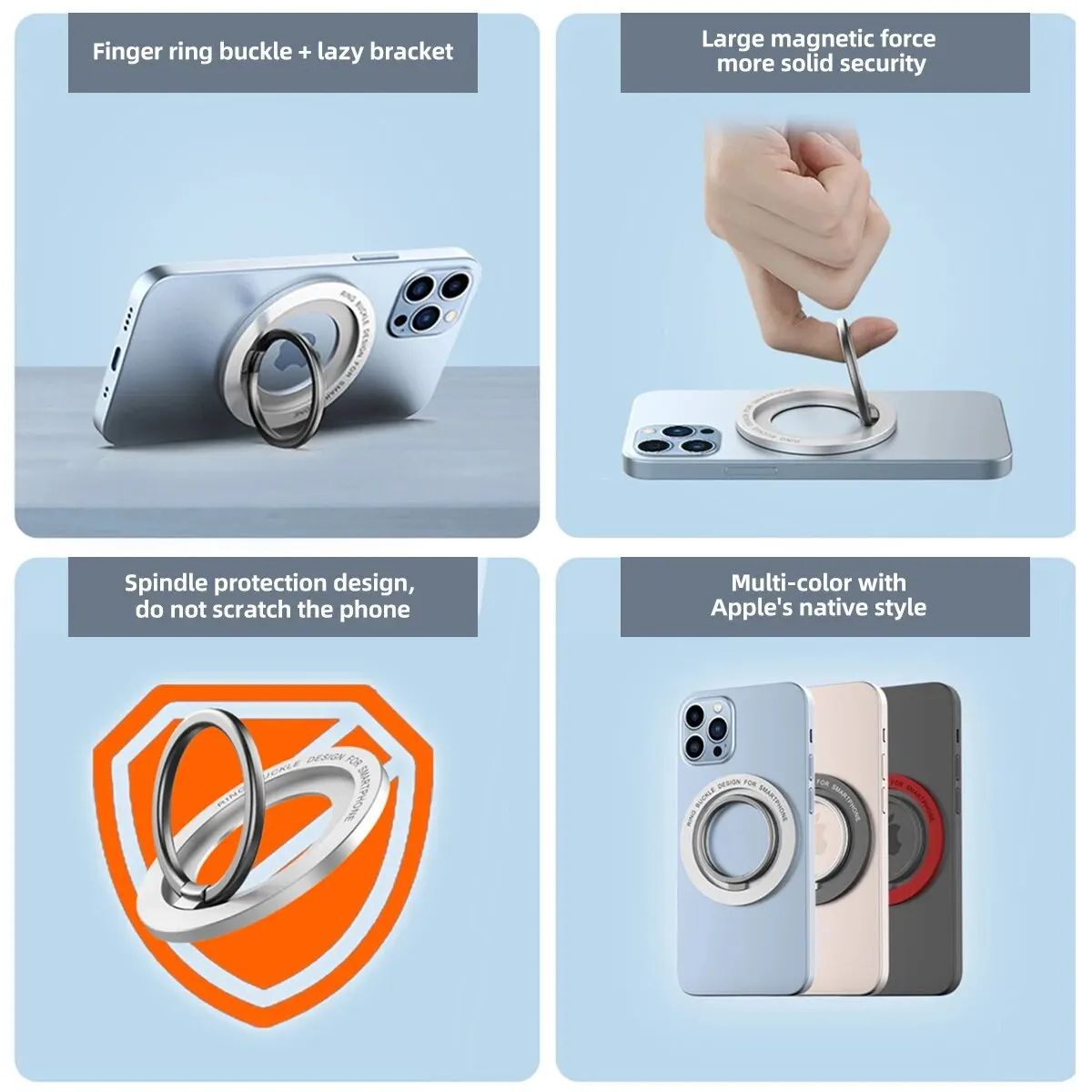 Magnetic Phone Ring Holder Stand