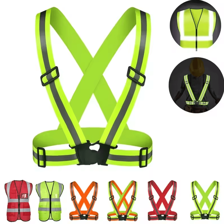 NightGuard Reflective Safety Vest – Adjustable Lightweight High-Visibility Running & Cycling Gear