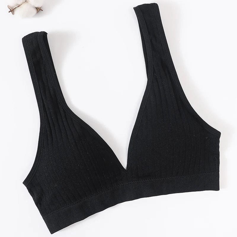 Veloura Seamless Deep V Bra Wire Free Backless Top