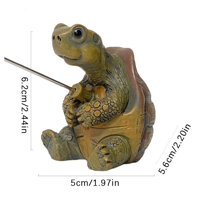 Creative Turtle Garden Statue Resin Fishing Turtle Outdoor Decor