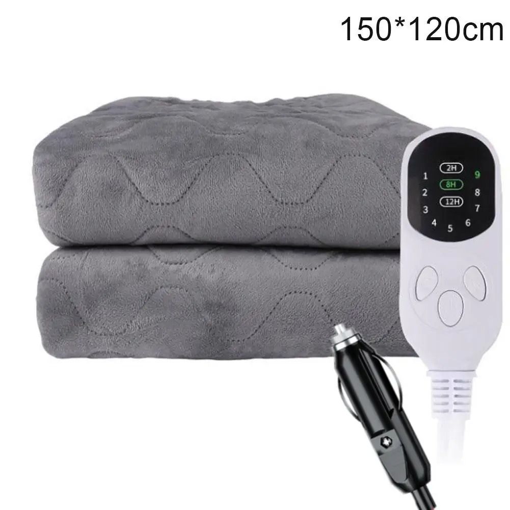 12V Car Electric Blanket Low Voltage Travel Heating Pad for Camping