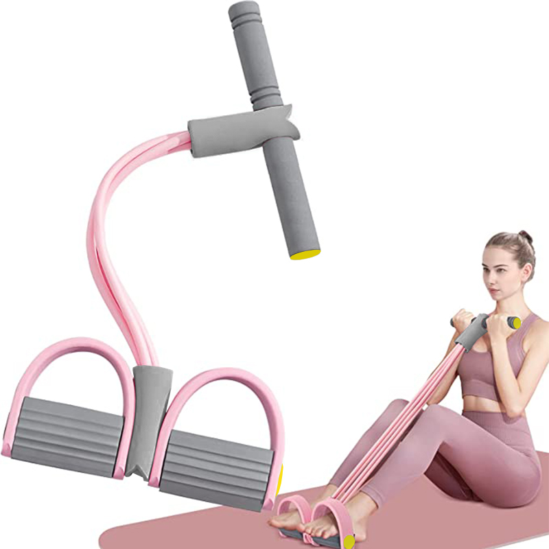Resistance Bands Tube Yoga Pedal Puller for Waist, Arm & Abdomen Training