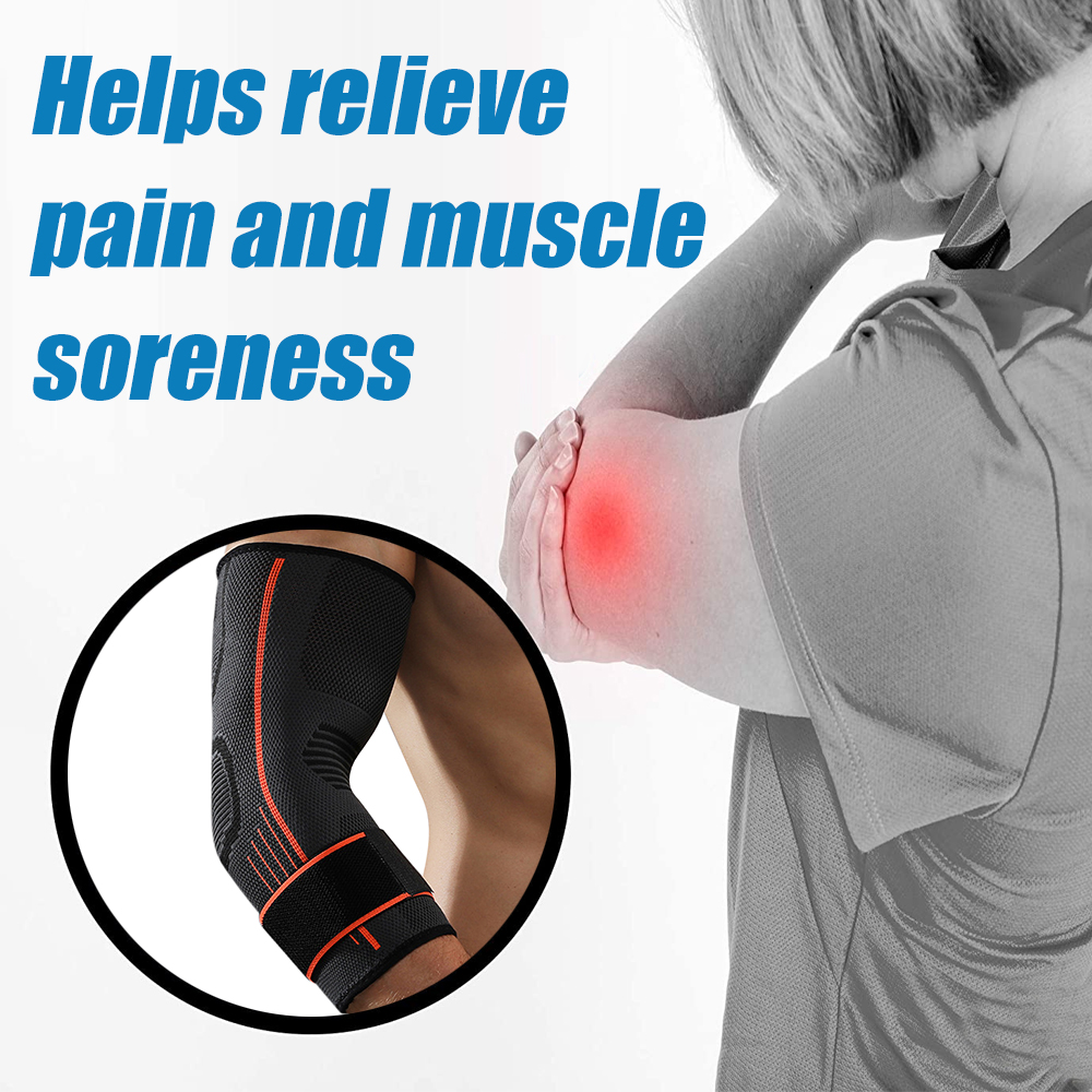 Elastic Compression Sleeve Elbow Brace for Gym Golfer's Elbow Pain Relief and Stability