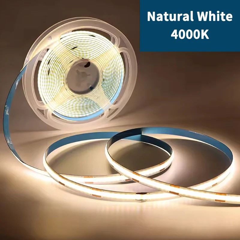 USB COB LED Strip Light 320 LEDs/m – High Density Flexible Lighting (3000K/4000K/6000K)