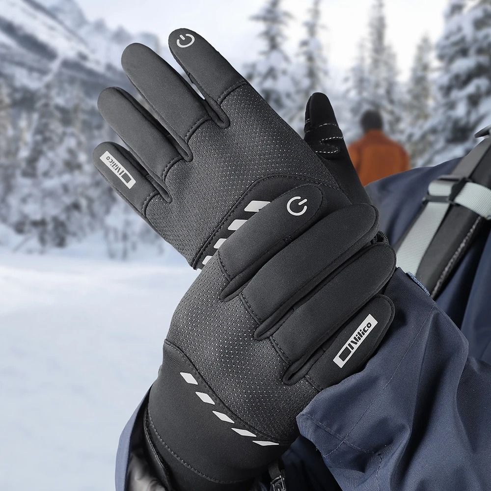 Mens Winter Waterproof Cycling Gloves – Outdoor Thermal Sports Protection