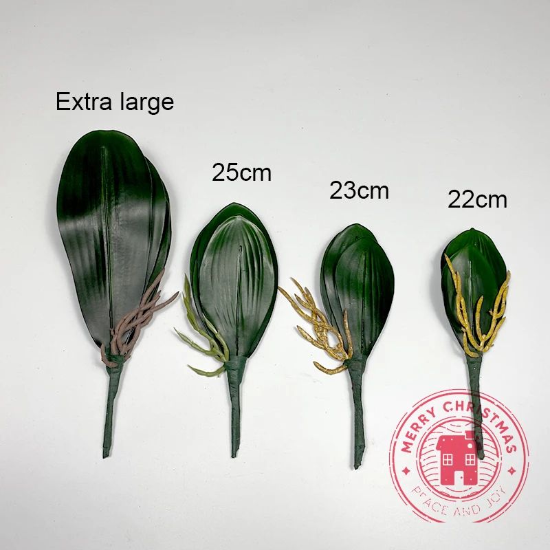 Artificial Orchid Leaves Realistic Phalaenopsis Plant Greenery Decor
