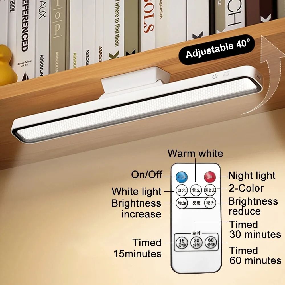 Desk Lamp LED USB Rechargeable Stepless Dimming Table Lamp