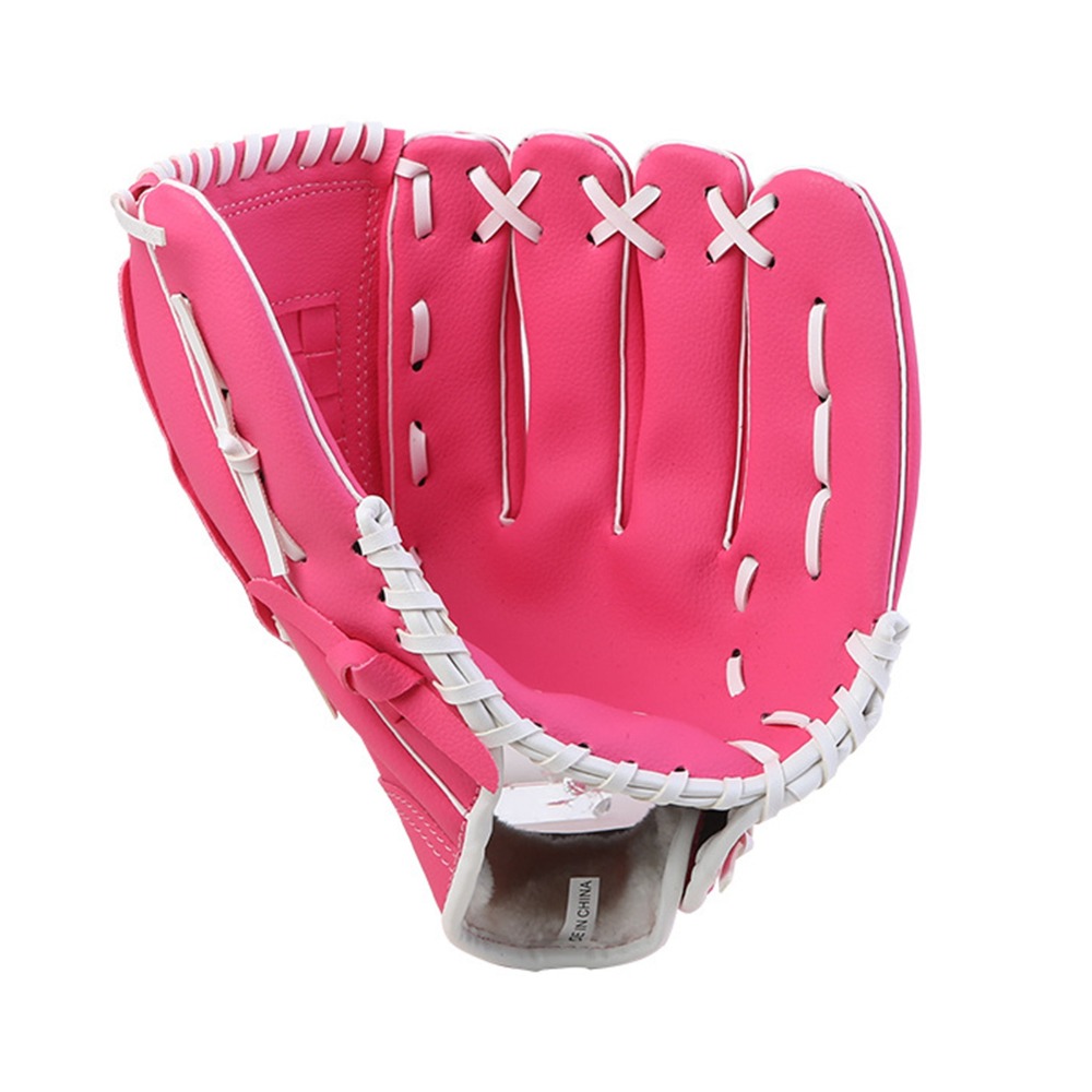 Synthetic Leather Baseball Glove, Blue Mitt, Rose Red Brown & Black Catcher Gloves for Practice