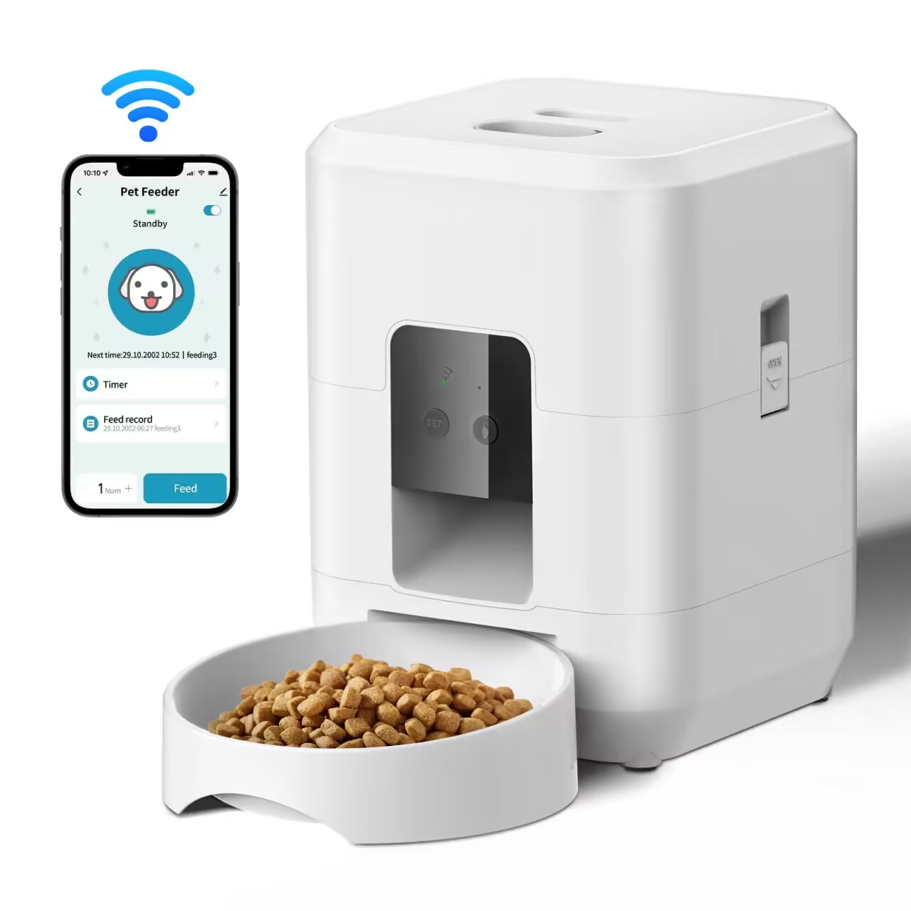 Smart Pet Feeder Automatic Cat Feeder, Dog Slow Food Machine, Timed Quantitative Dispenser