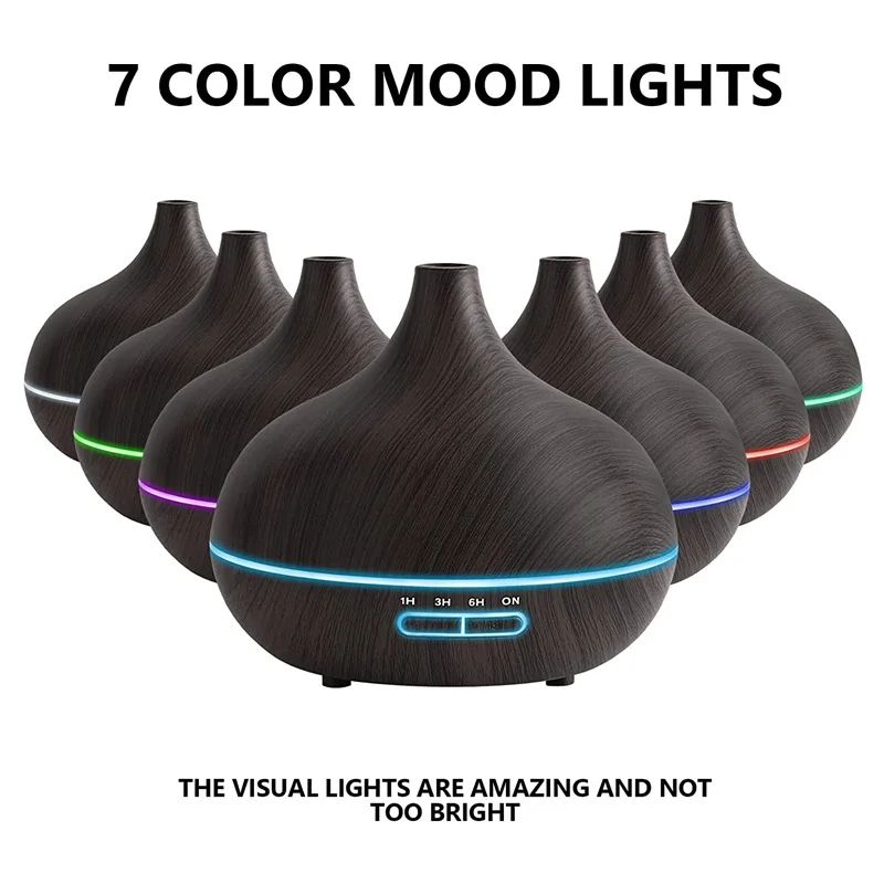 18.6 fl oz USB Aroma Diffuser With 7 Color LED Lights and Remote Control