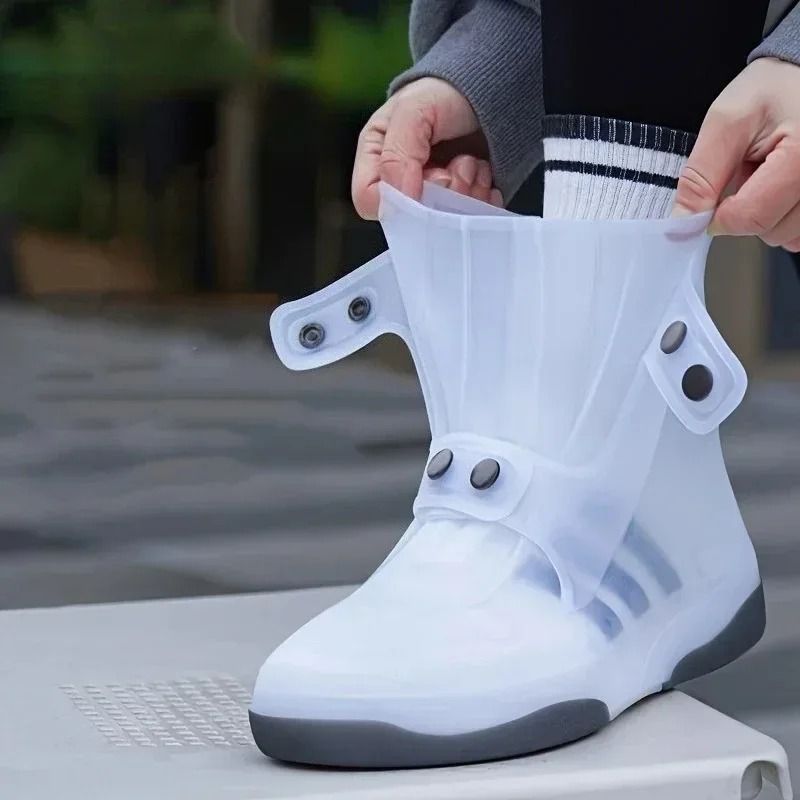 Two Tone Waterproof Reusable Anti-Skid Shoe Covers
