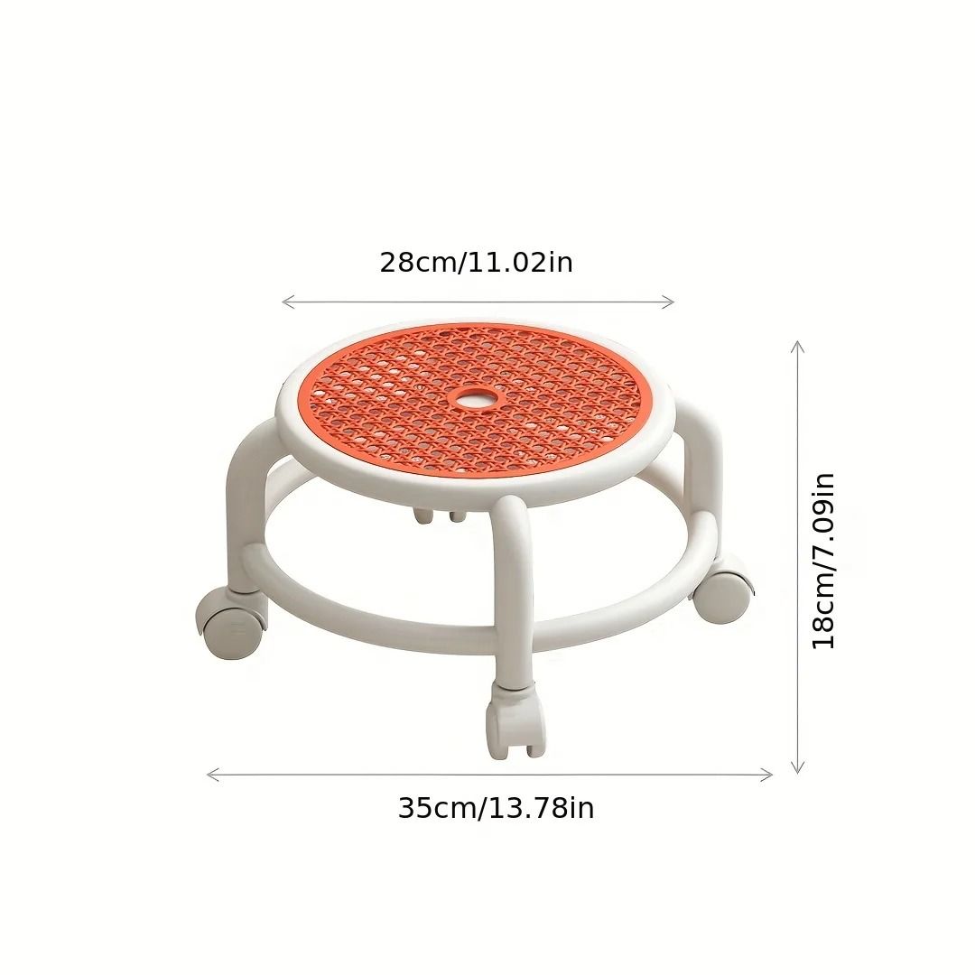 Silent Rotating Circular Rolling Stool