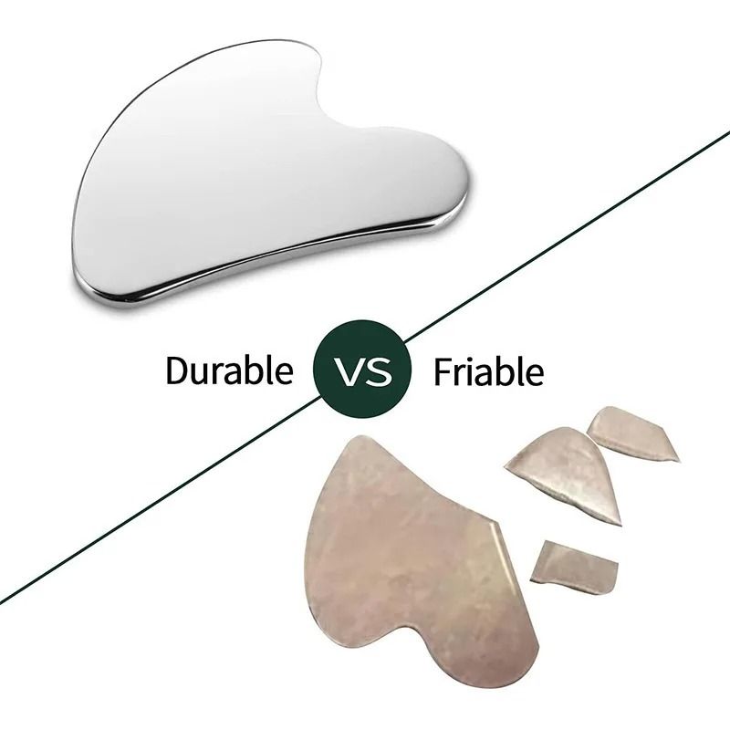 Stainless Steel Gua Sha Scraper - Facial, Neck & Body Massager Tool