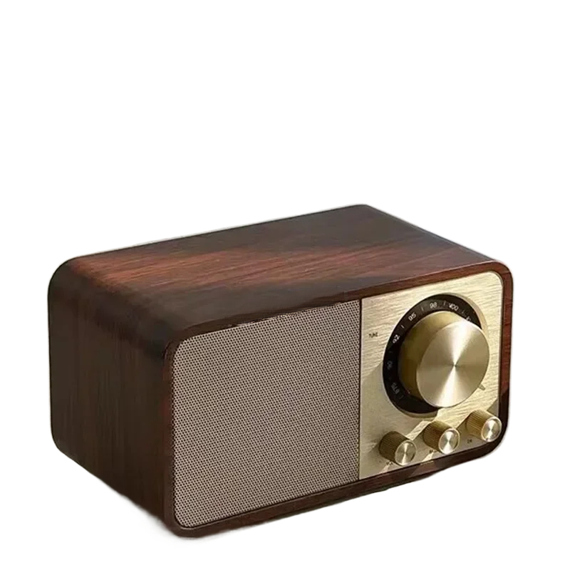 Retro Wooden Bluetooth Speaker Vintage Radio Style Portable Bluetooth Speaker