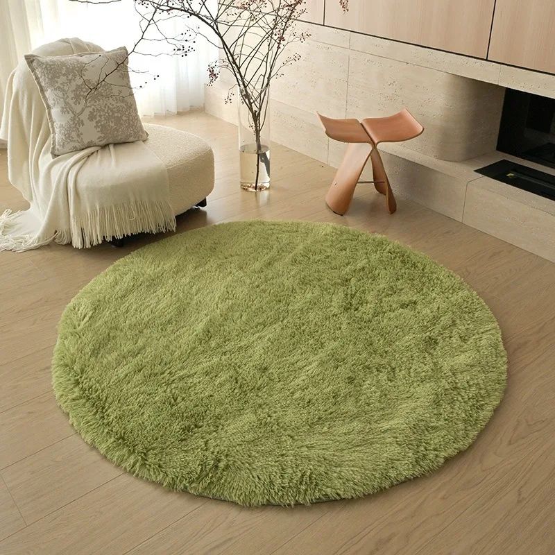 Soft Fluffy Kids Play Rug Round Nursery Carpet
