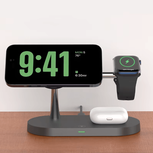 PowerNest 3-in-1 Wireless Charging Stand – Fast Charging Station for iPhone, Apple Watch & AirPods