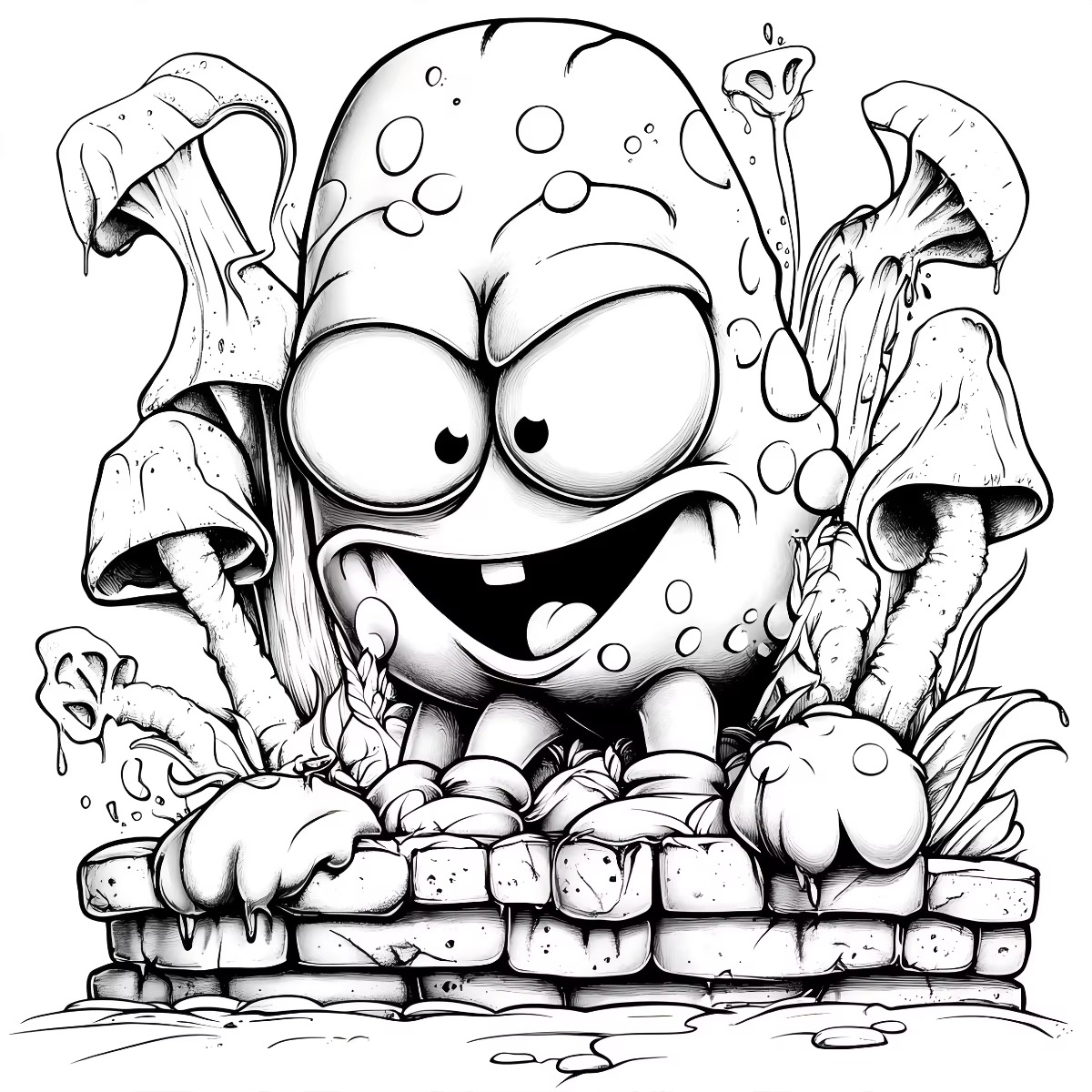Joint Graffiti Colouring Book, Adult Picture Book, Art Therapy Gift