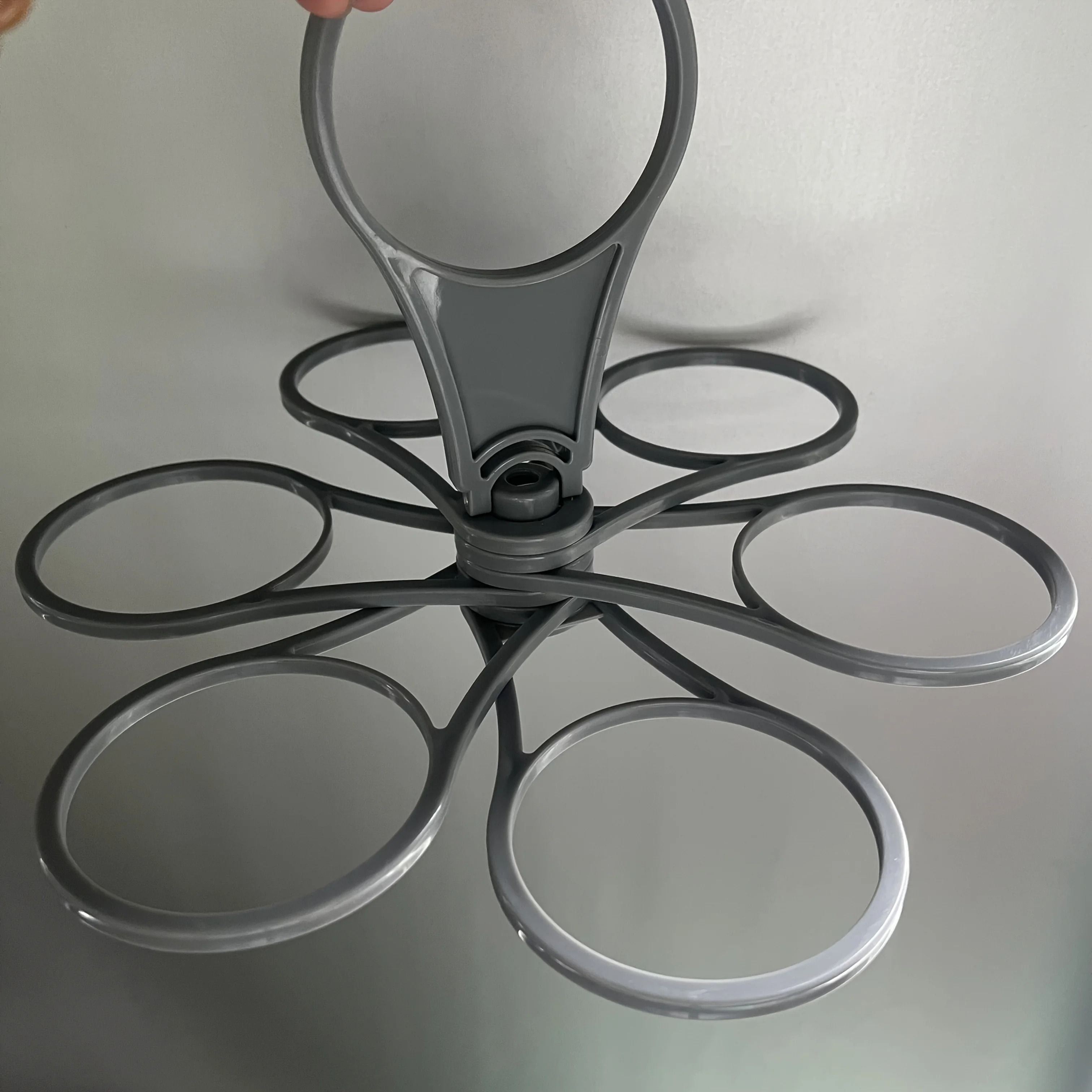 Folding Beverage Rack Portable Drink Holder with Easy Grip Handle for Parties and Outdoor Use