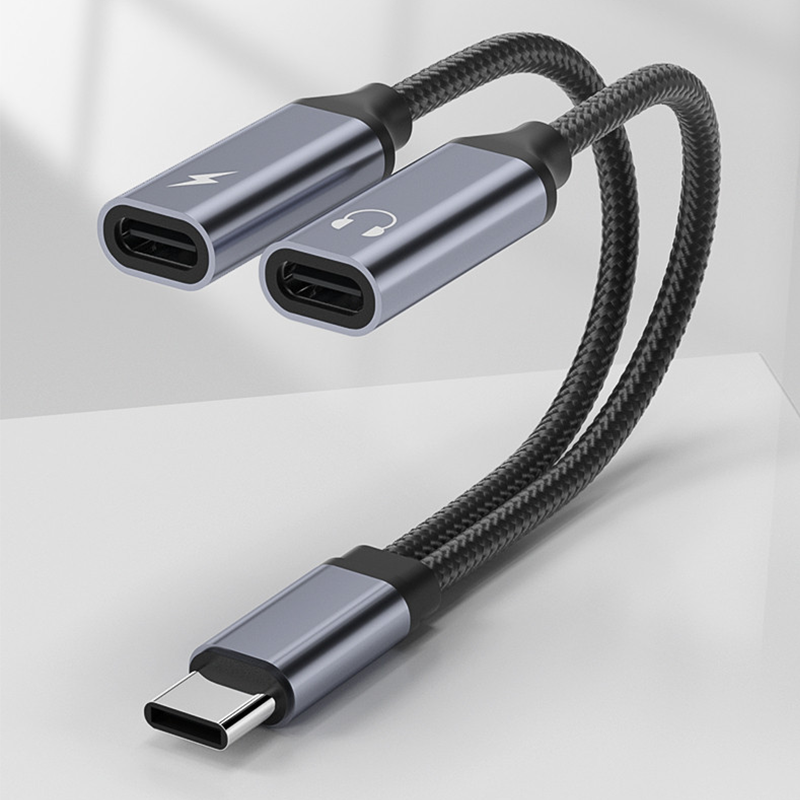 PD 60W Fast Charging USB Type C to 3.5 mm Audio Aux Adapter, Headphone Cable for iPhone 15, Samsung, Xiaomi