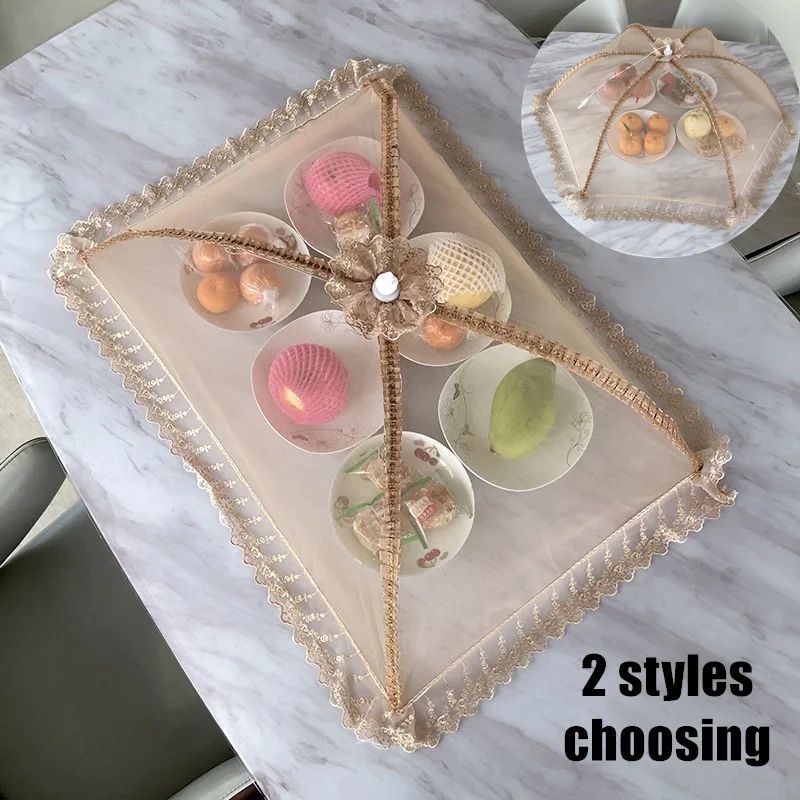 Umbrella-Style Food Cover – Lace Mesh Fly Protection Table Cover
