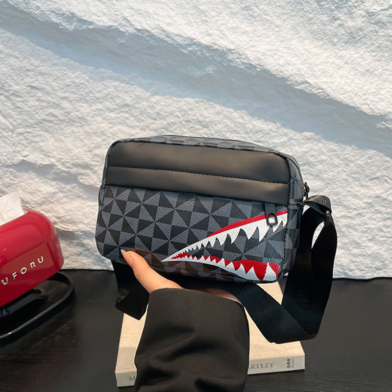 Shark Mouth Crossbody Bag Casual Fashion Coin Purse with Large Capacity