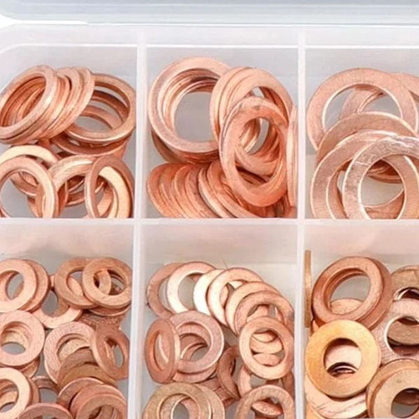 Copper Crush Washer Kit Metric Oil Drain Plug and Banjo Bolt Sealing Washer Set