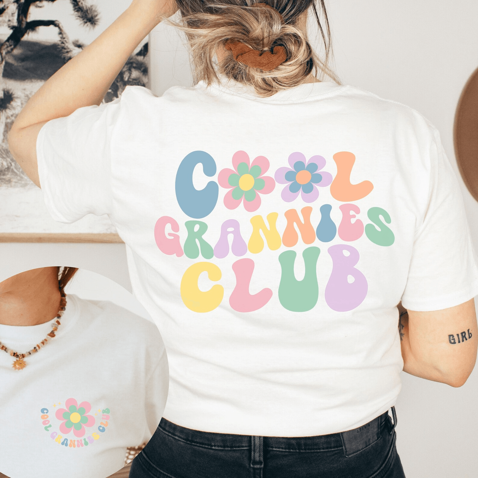 Cool Grannies Club Shirt Trendy Funny Grandma Gift Tee