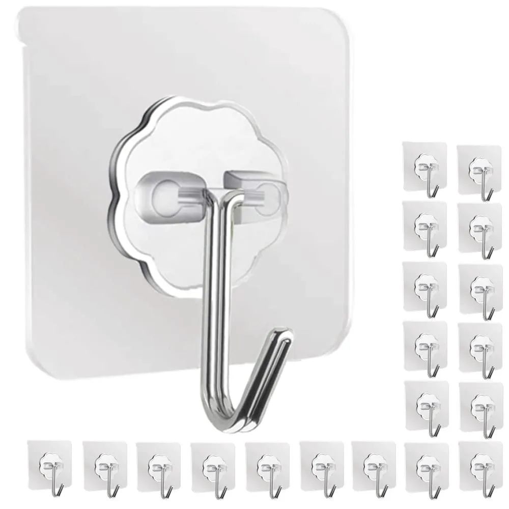 Waterproof Self Adhesive Wall Hooks Heavy Duty Sticky Hooks