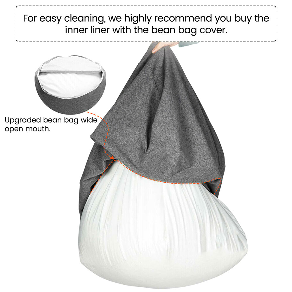Sofas Cover Removable Lazy Sofa Inner Liner, Anti-fouling Replacement Bean Bag Inner Liner, Bean Chair No Padding