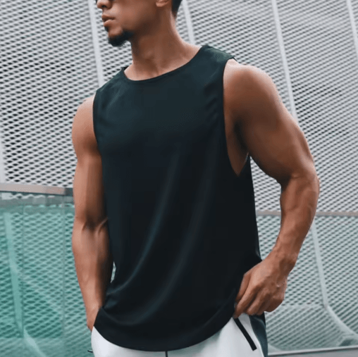 Mens Quick Dry Running Tank Top Loose Fit Marathon & Training Vest