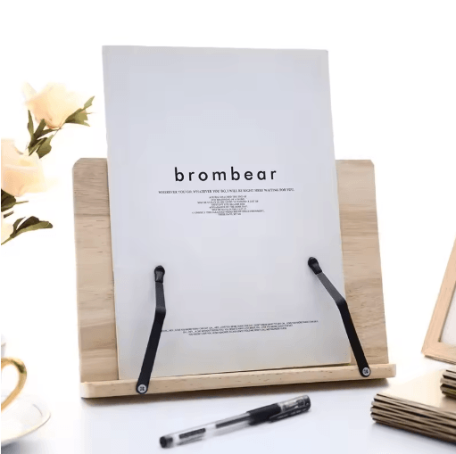 Adjustable Book Stand with Page Clips – Lightweight Reading Rest for Tablets, Cookbooks & Textbooks