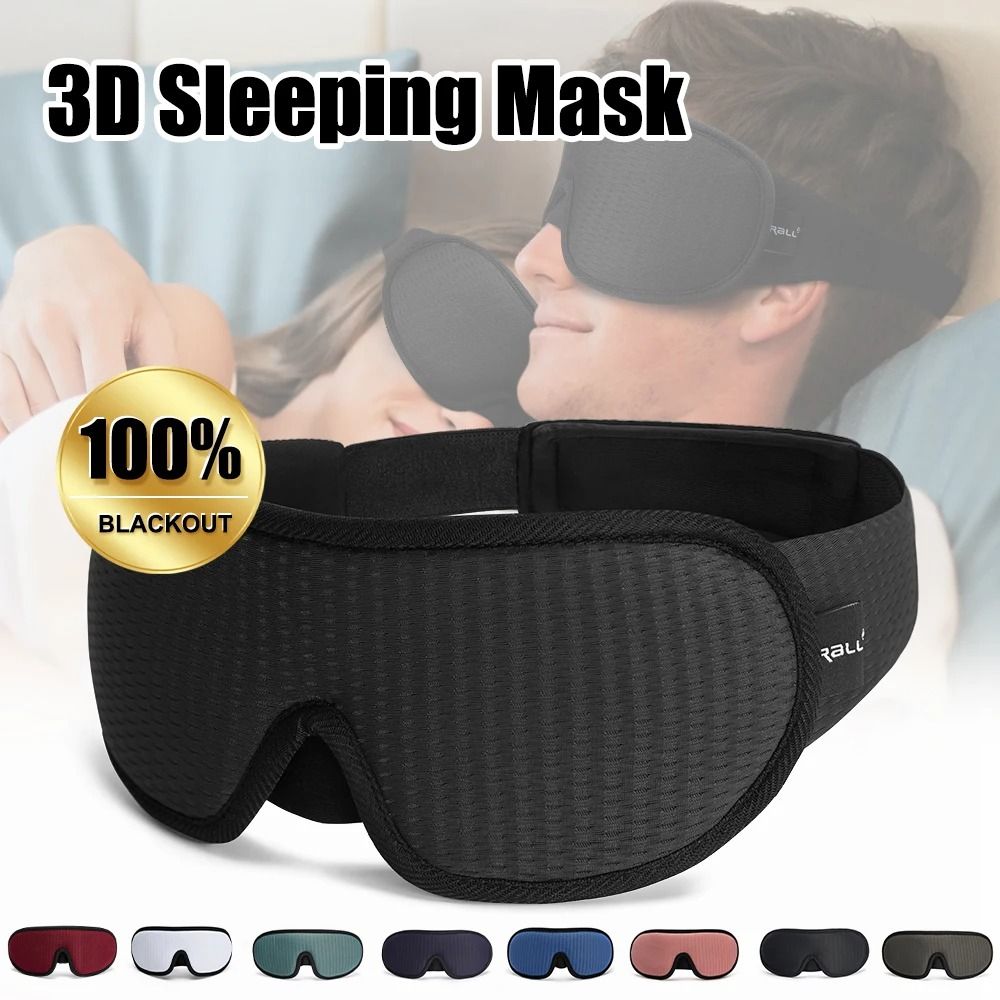 3D Sleeping Mask Soft Padded Eye Cover for Light Blocking and Comfortable Sleep