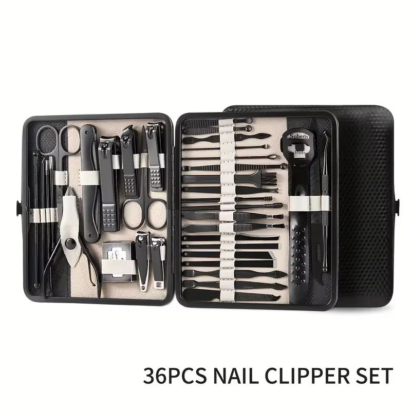 36-Piece Professional Manicure and Pedicure Set with Travel Case – Complete Nail Care Kit