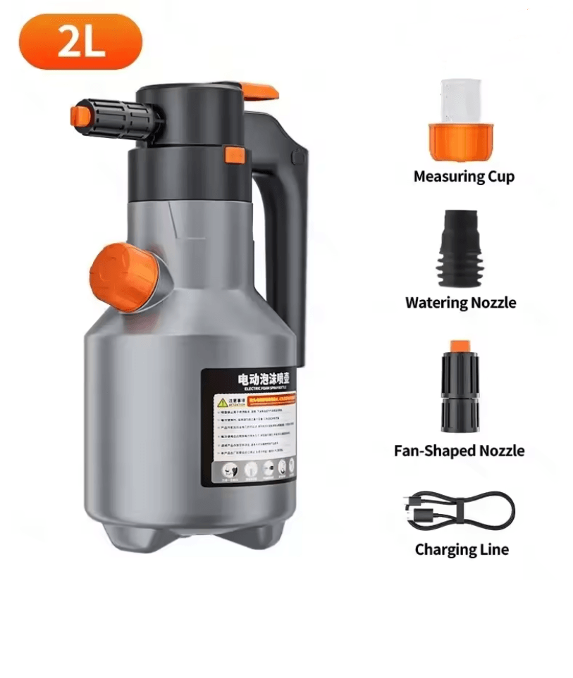 2L Electric Foam Sprayer for Car Wash with Motorized Snow Foam Cannon Function