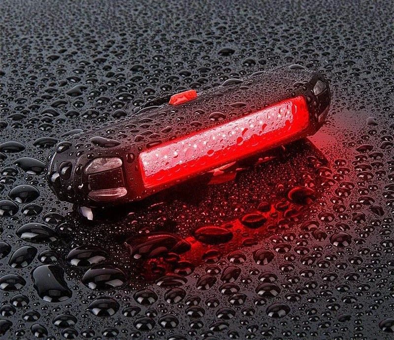 USB Rechargeable Bike Tail Light LED Bicycle Rear Safety Warning Lamp