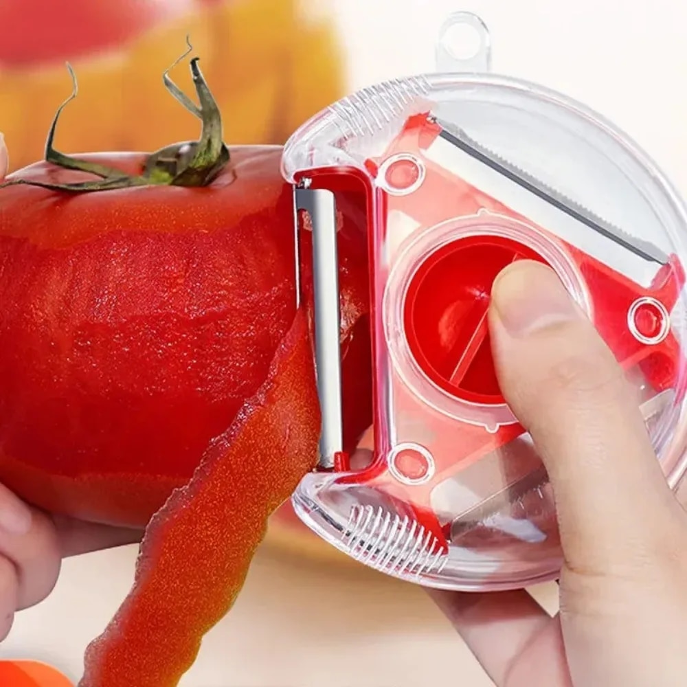 3-in-1 Magic Trio Peeler Set: Slicer, Shredder, Julienne Cutter - Multi-Peel Blade, Zesters, Grater - Kitchen Tool Acces