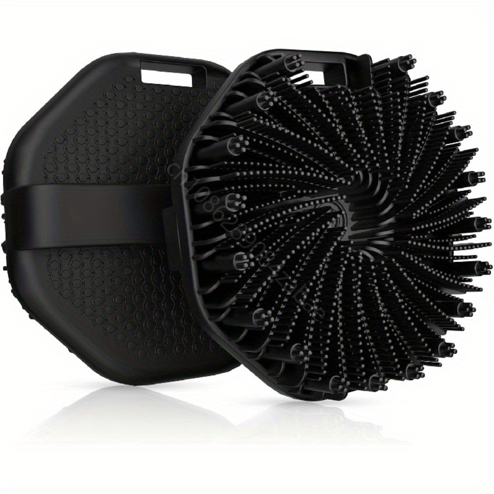 Soft Silicone Back Scrub Brush with Handle - Exfoliating Bath Sponge for Skin Massaging
