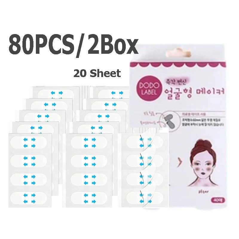 V Lift Face Tape Slim Patch Invisible Adhesive Sticker 80 PCS