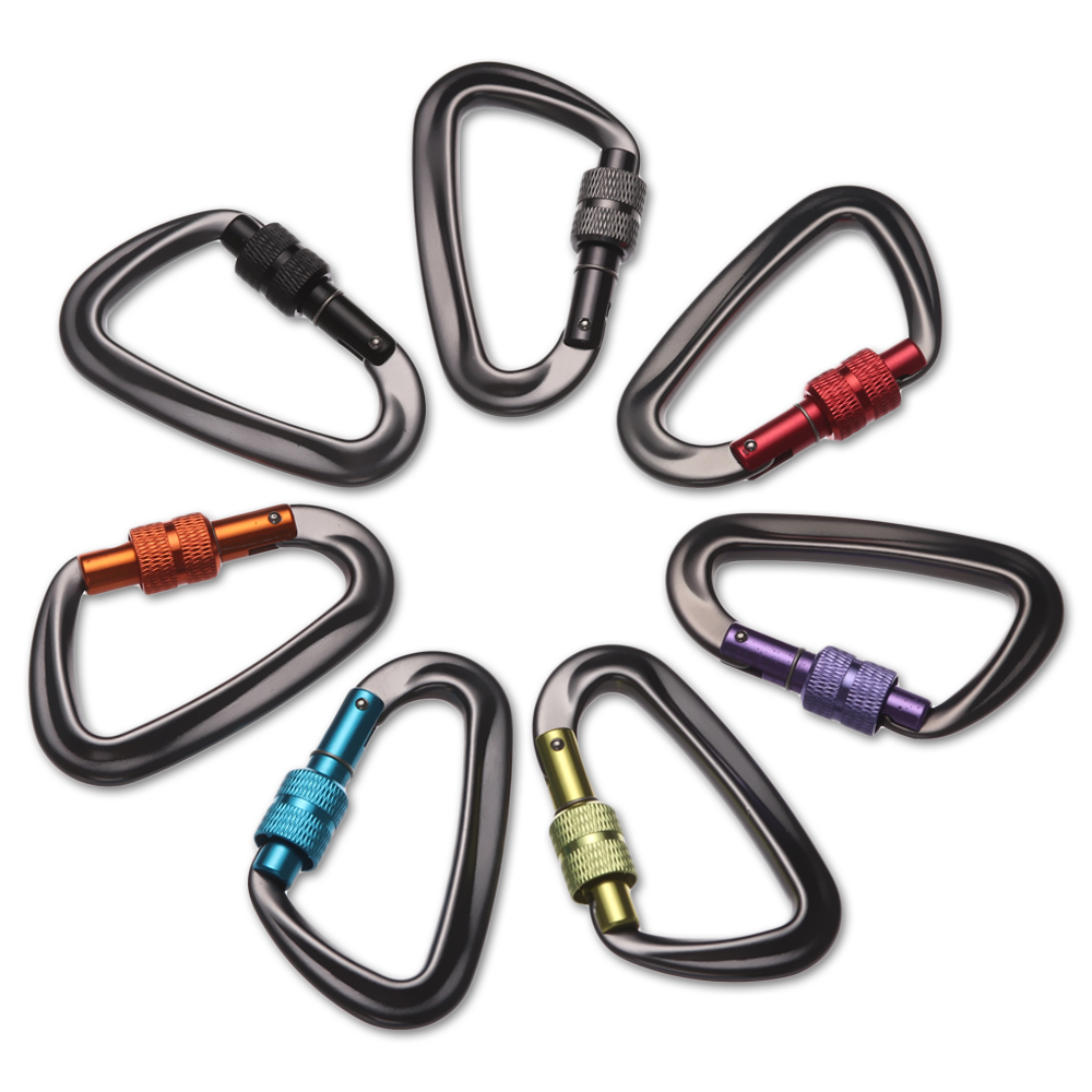 Quickdraws Professional Climbing Carabiner D Shape, Outdoor Equipment, Safety Lock Buckle for Climbing